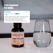 Grass-Fed Beef Spleen Capsules (90 Caps) - Heme Iron 15mg Per Serve