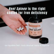 Grass-Fed Beef Spleen Capsules (90 Caps) - Heme Iron 15mg Per Serve