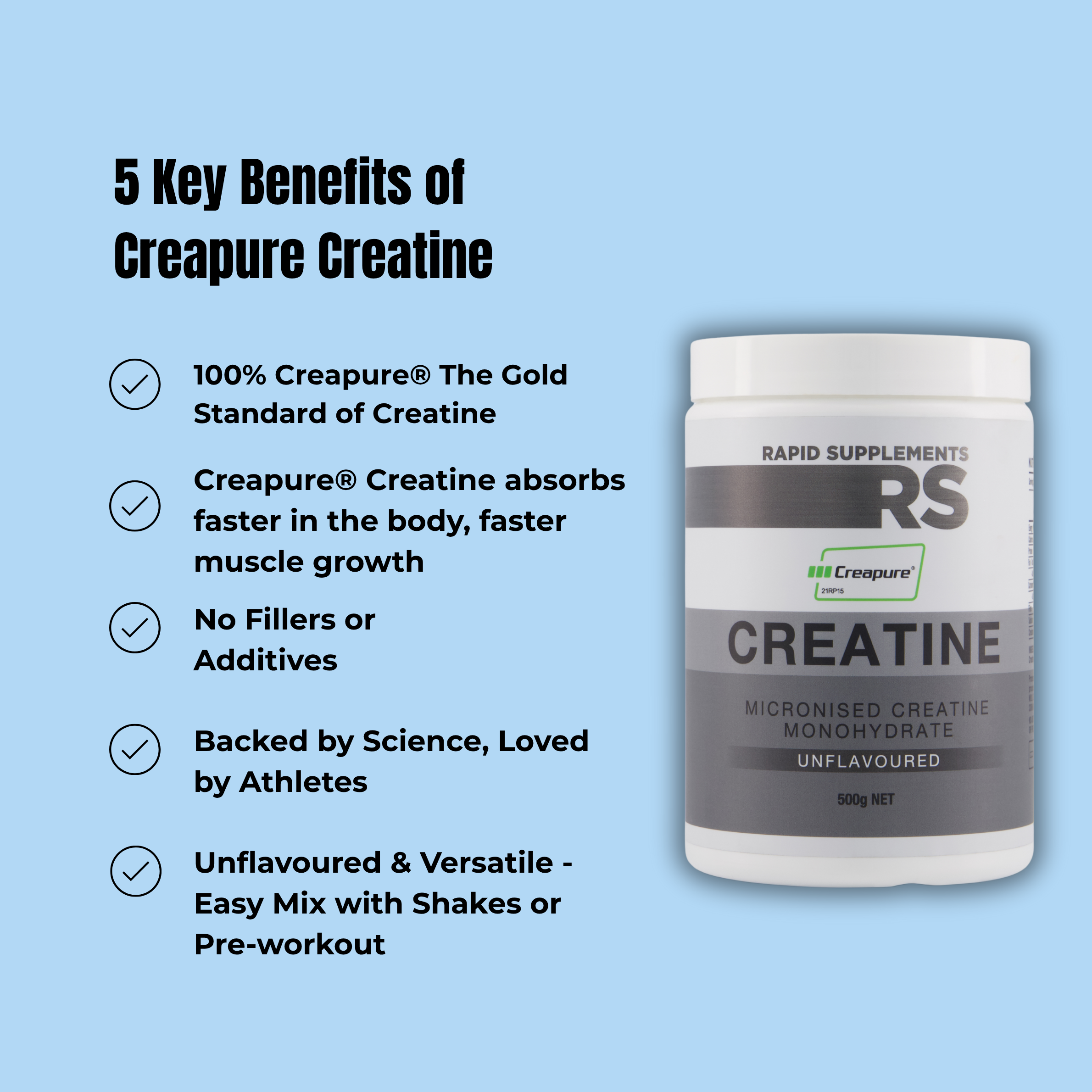 Creapure® Creatine 500g (100 Serves)