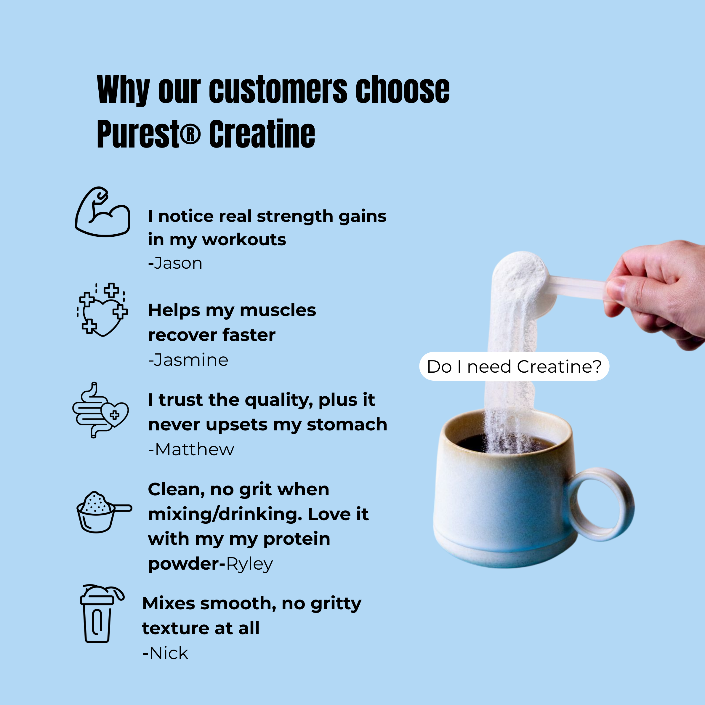 Purest® Creatine 500g (100 Serves / 55 Serves)