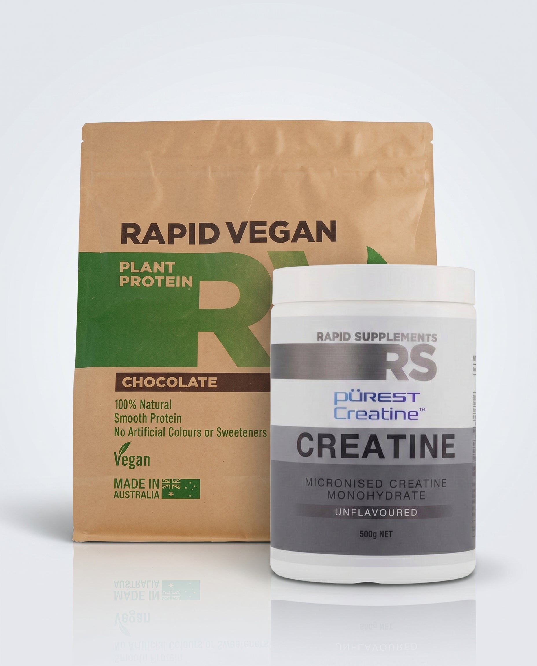 The Power Pair (Pürest Creatine 500g + Rapid Vegan 1kg Protein)