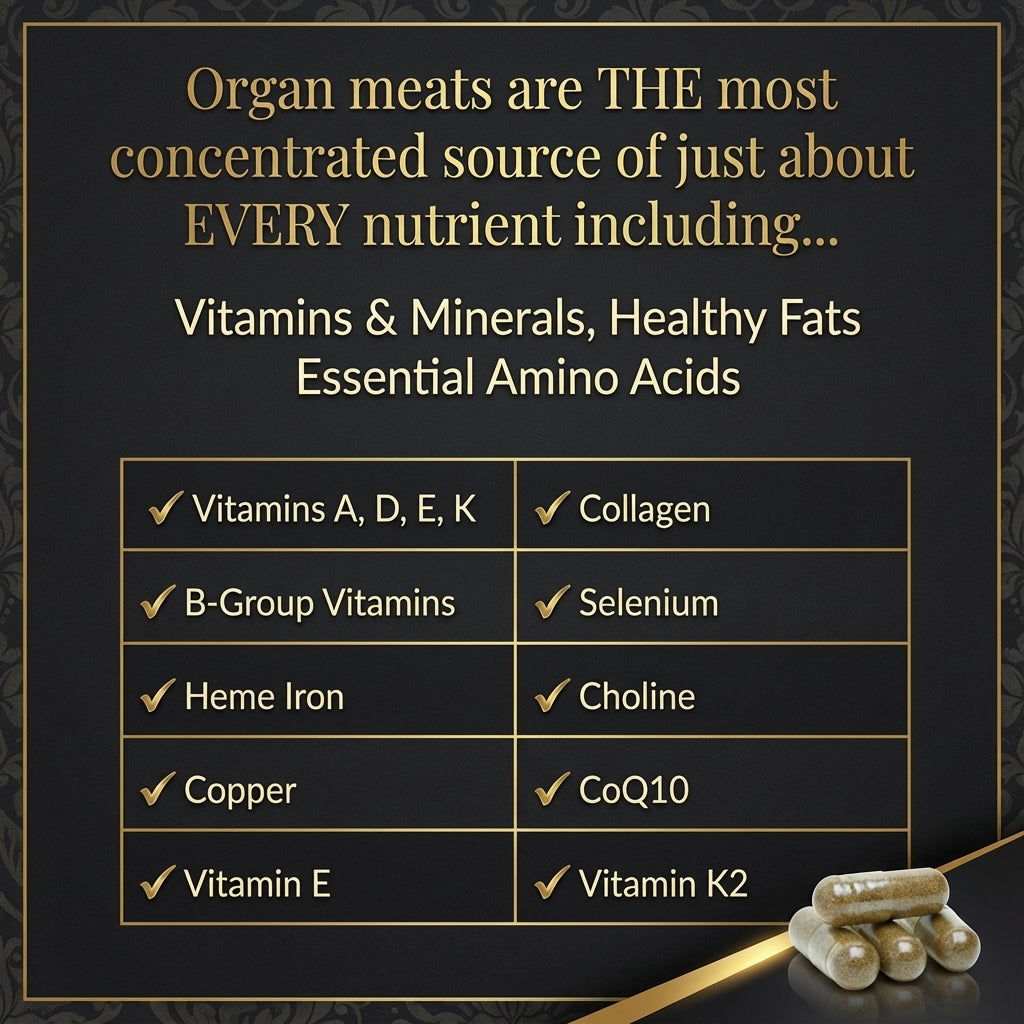 Grass-Fed Beef Spleen Capsules (90 Caps) - Heme Iron