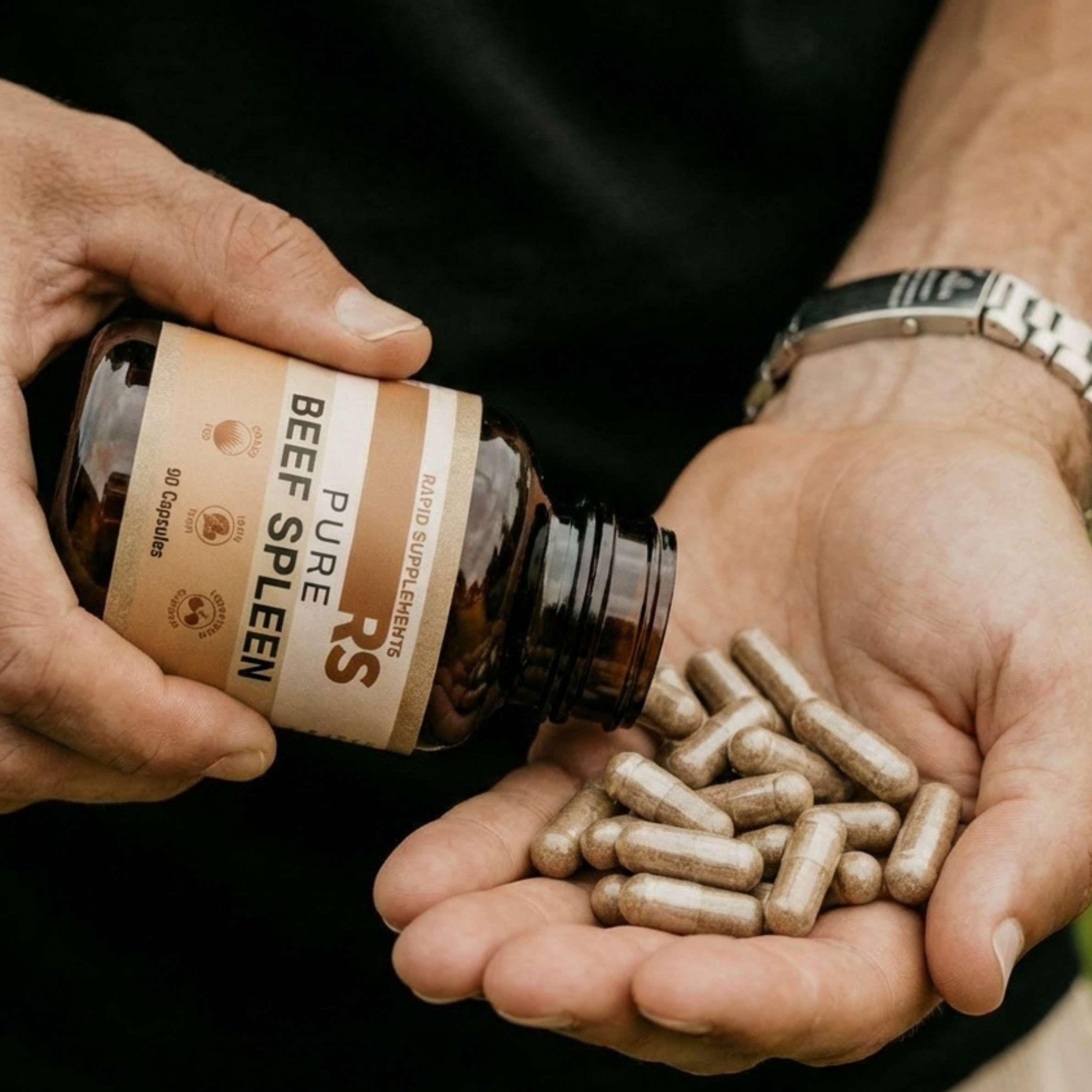 Grass-Fed Beef Spleen Capsules (90 Caps) - Heme Iron