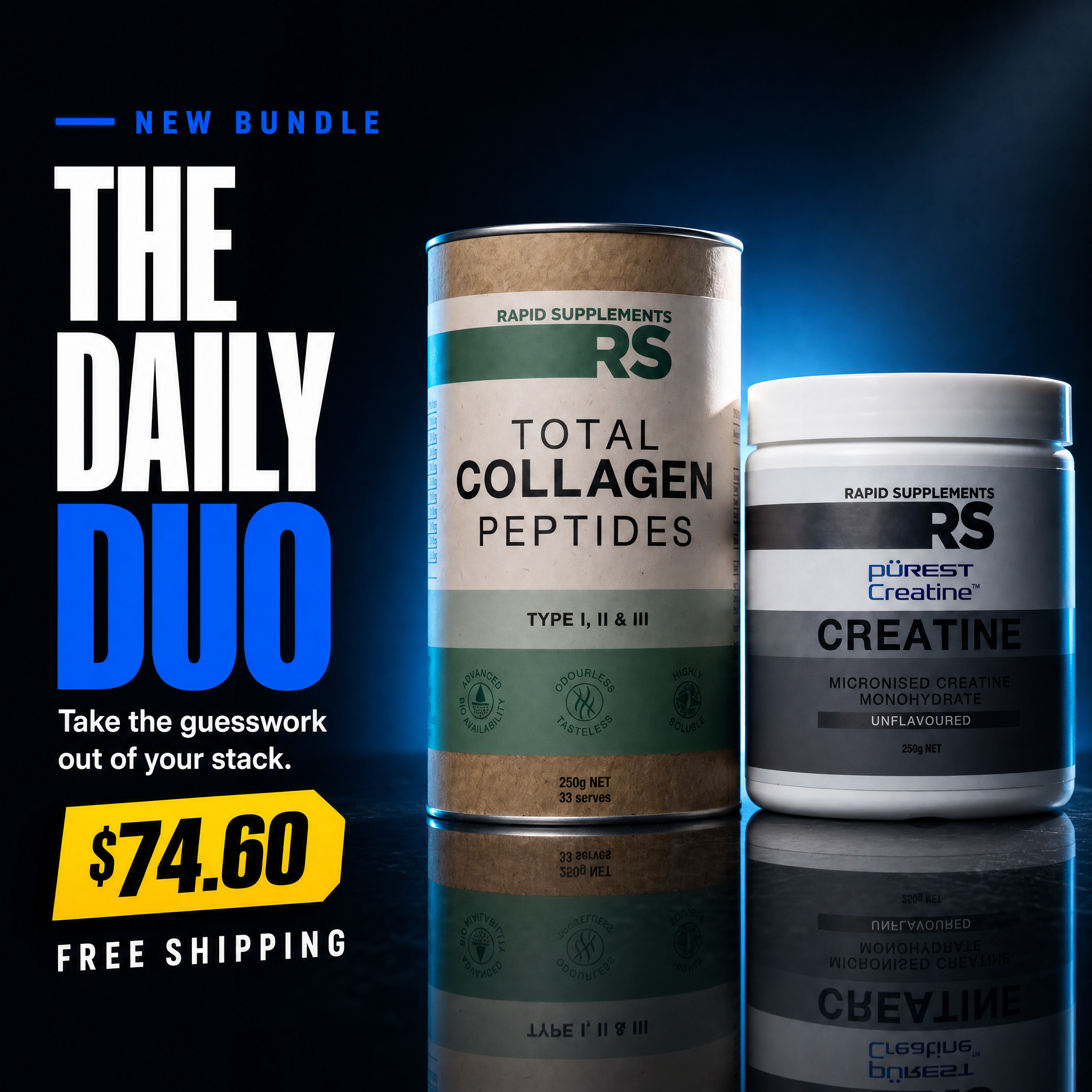 The Daily Duo - Purest Creatine (250g) + Rapid Collagen (250g) Bundle