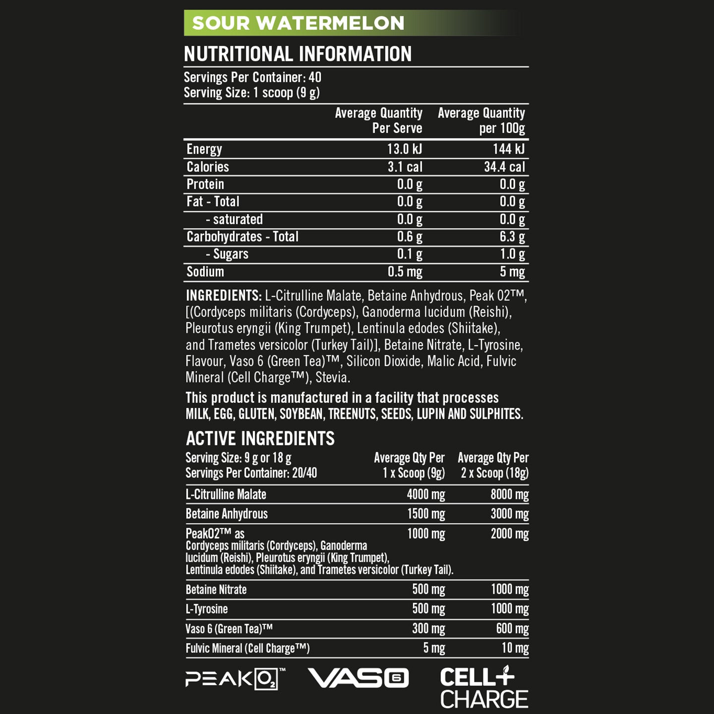 Rapid Pump - Non Stim Pre Workout & Pump (20-40 Serves)